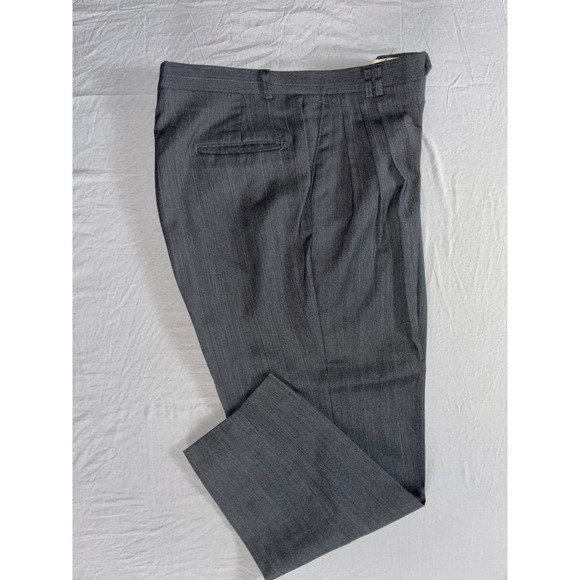 Haggar Vintage Triple Pleat Worsted Wool Dress Pants, Slacks. 35X27.5. Read. - Picture 2 of 10